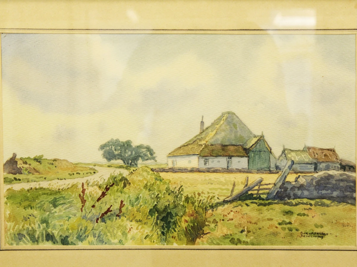 Ad Blok van der Velden (1913–1980) – aquarel "Texel", 1949 - foto 3
