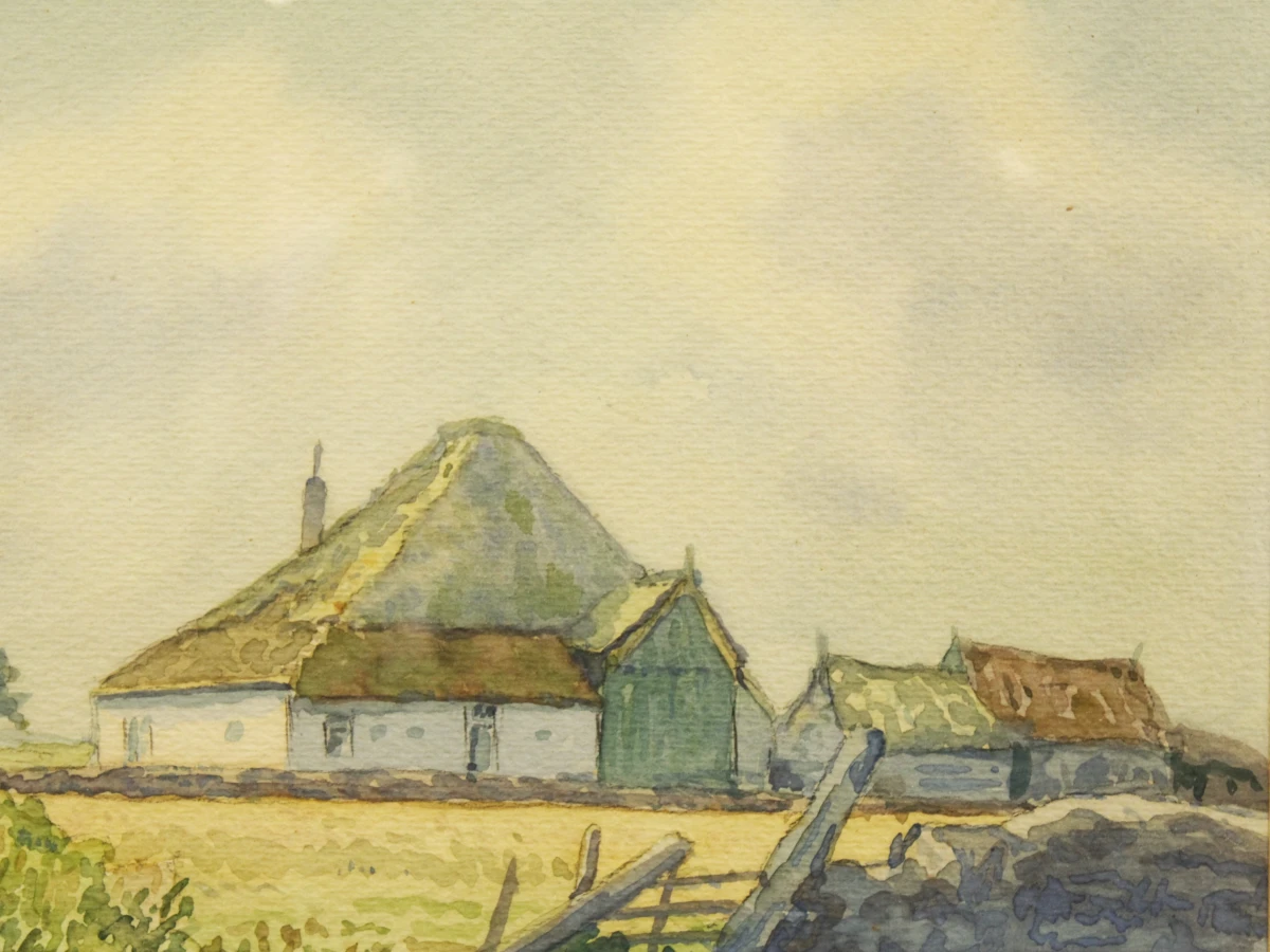 Ad Blok van der Velden (1913–1980) – aquarel "Texel", 1949 - foto 4