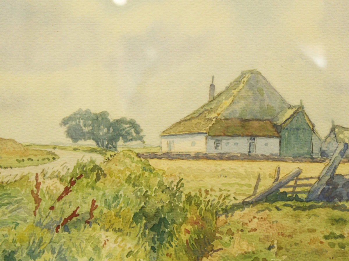 Ad Blok van der Velden (1913–1980) – aquarel "Texel", 1949 - foto 6
