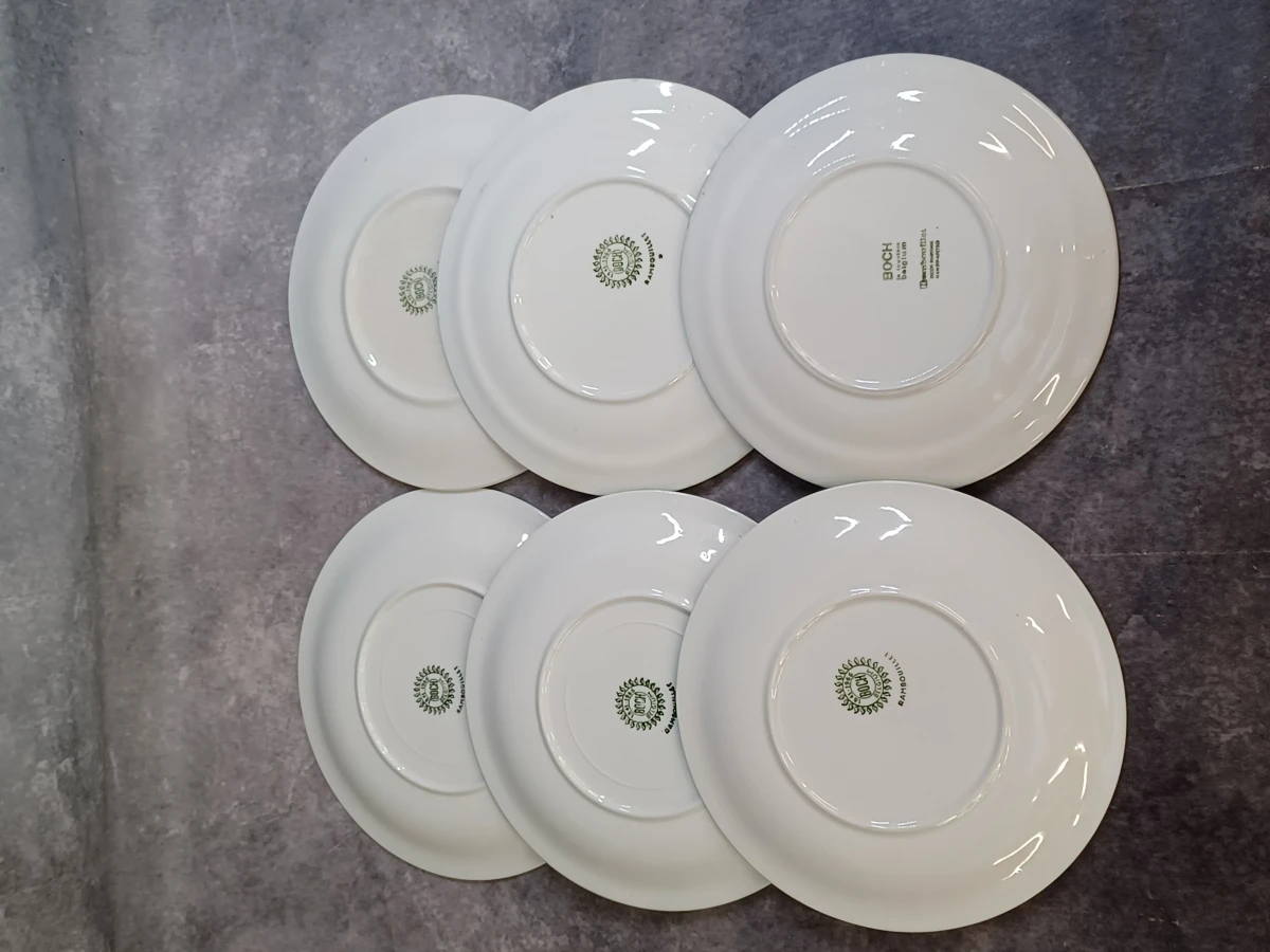 13-delig Boch Rambouillet servies met 6 kopjes, 6 borden en een ovalen serveerschaal - foto 12