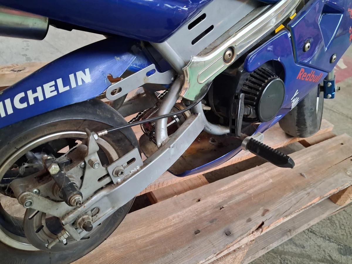 Blauwe mini pocketbike - foto 6