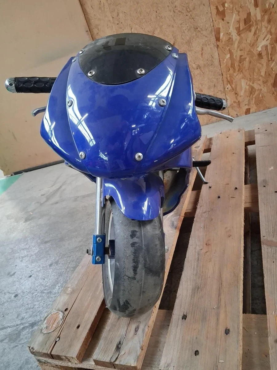 Blauwe mini pocketbike - foto 3