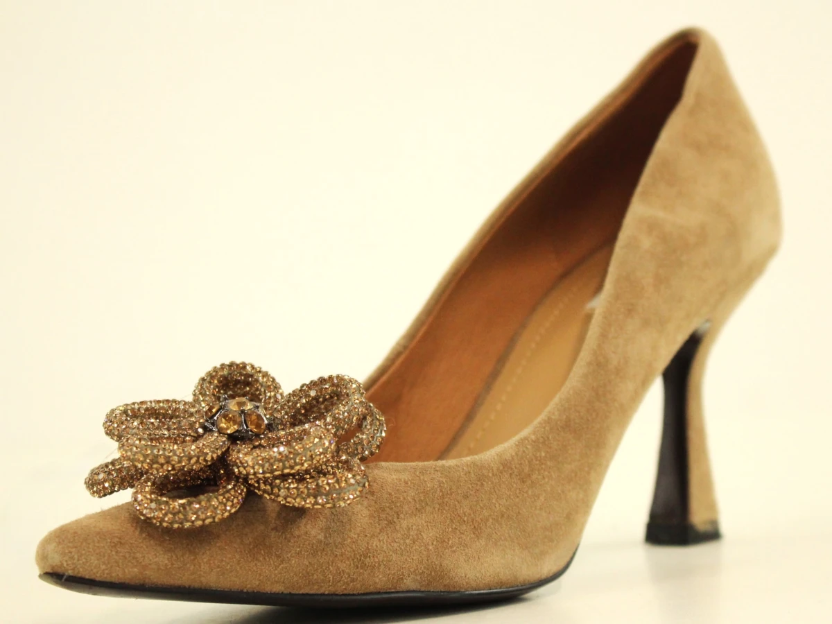 Bibi Lou - suède pumps met bloemversiering - maat 38 - foto 8