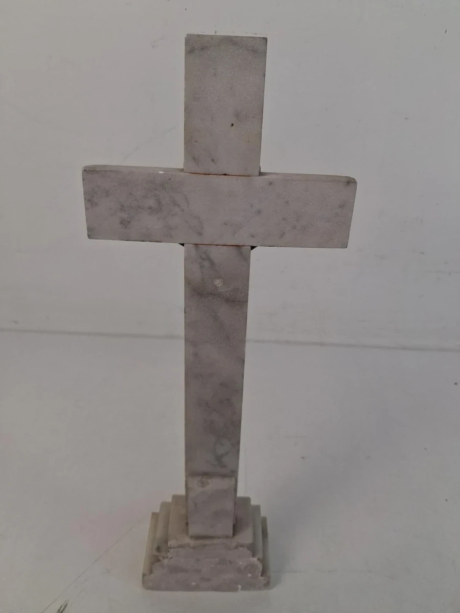 Antiek marmeren staand kruisbeeld - foto 2
