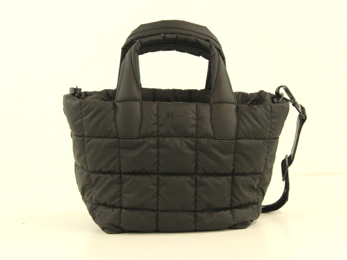 VEE Collective gewatteerde handtas + kleinere 'toilet'tas - zwart - nieuw - foto 2