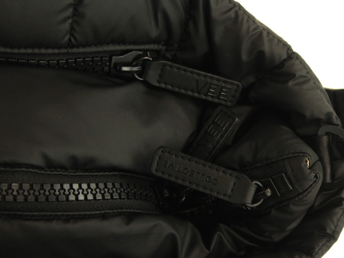 VEE Collective gewatteerde handtas + kleinere 'toilet'tas - zwart - nieuw - foto 5