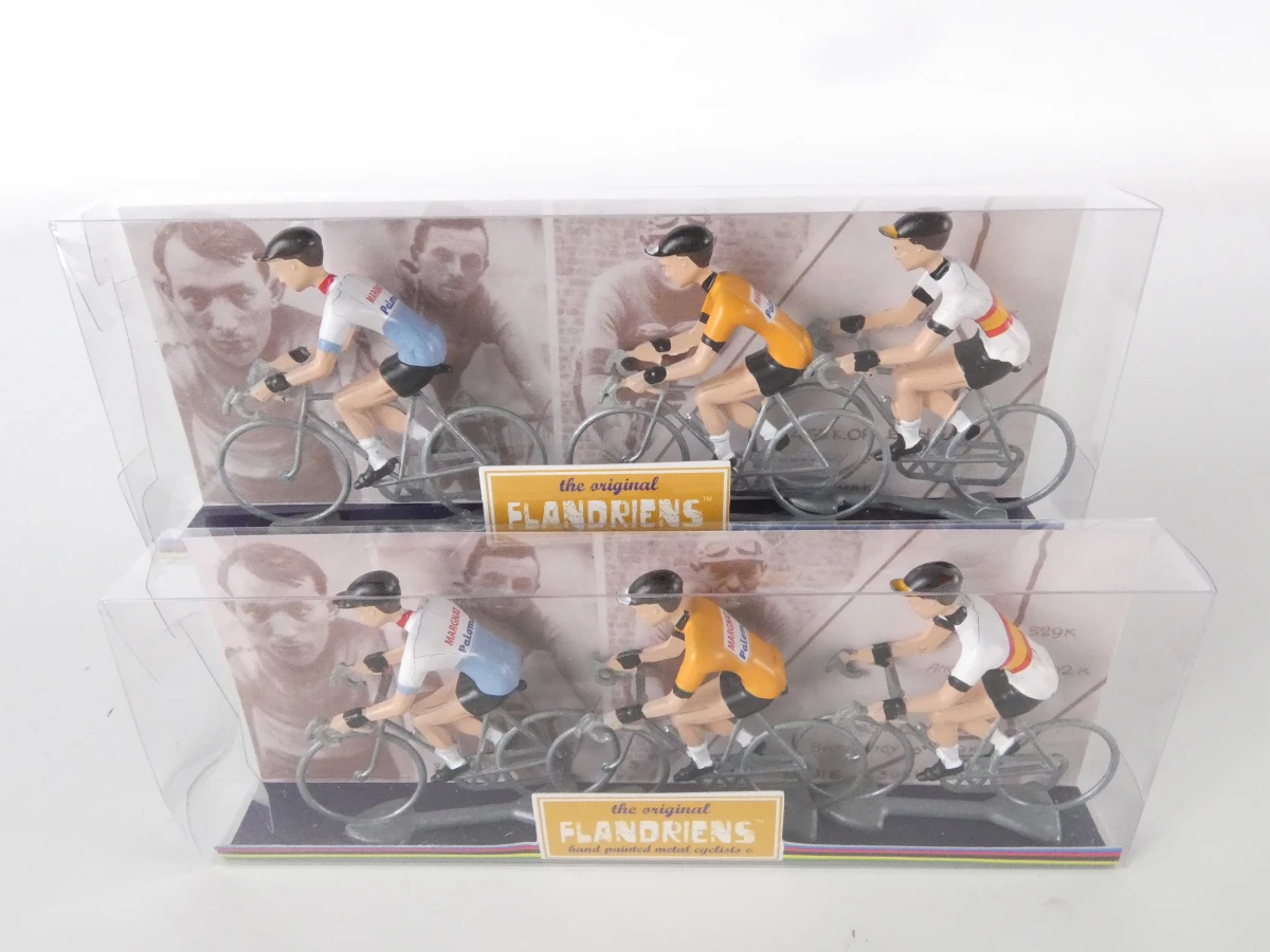 Set van metalen wielrenners Flandriens in displaybox - foto 5