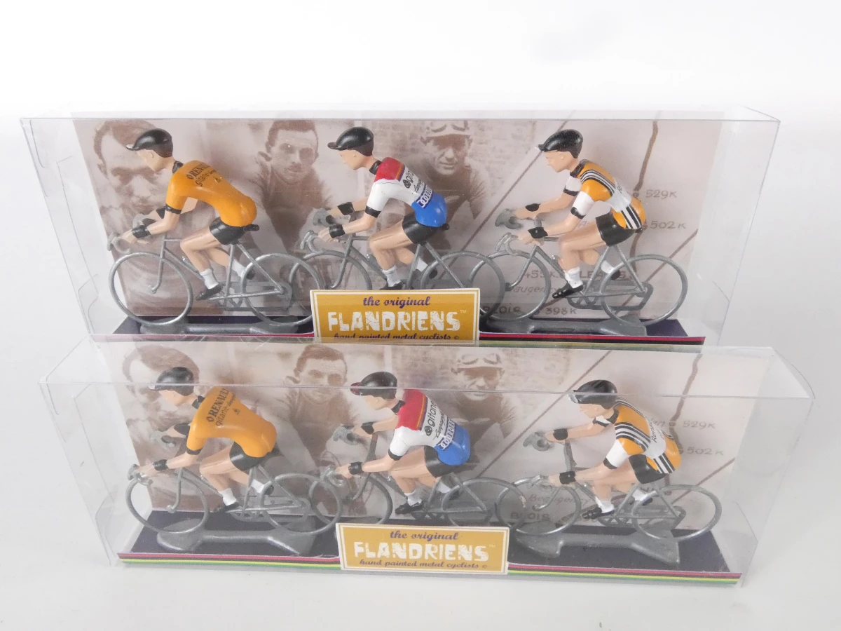 Set van metalen wielrenners Flandriens in displaybox - foto 7