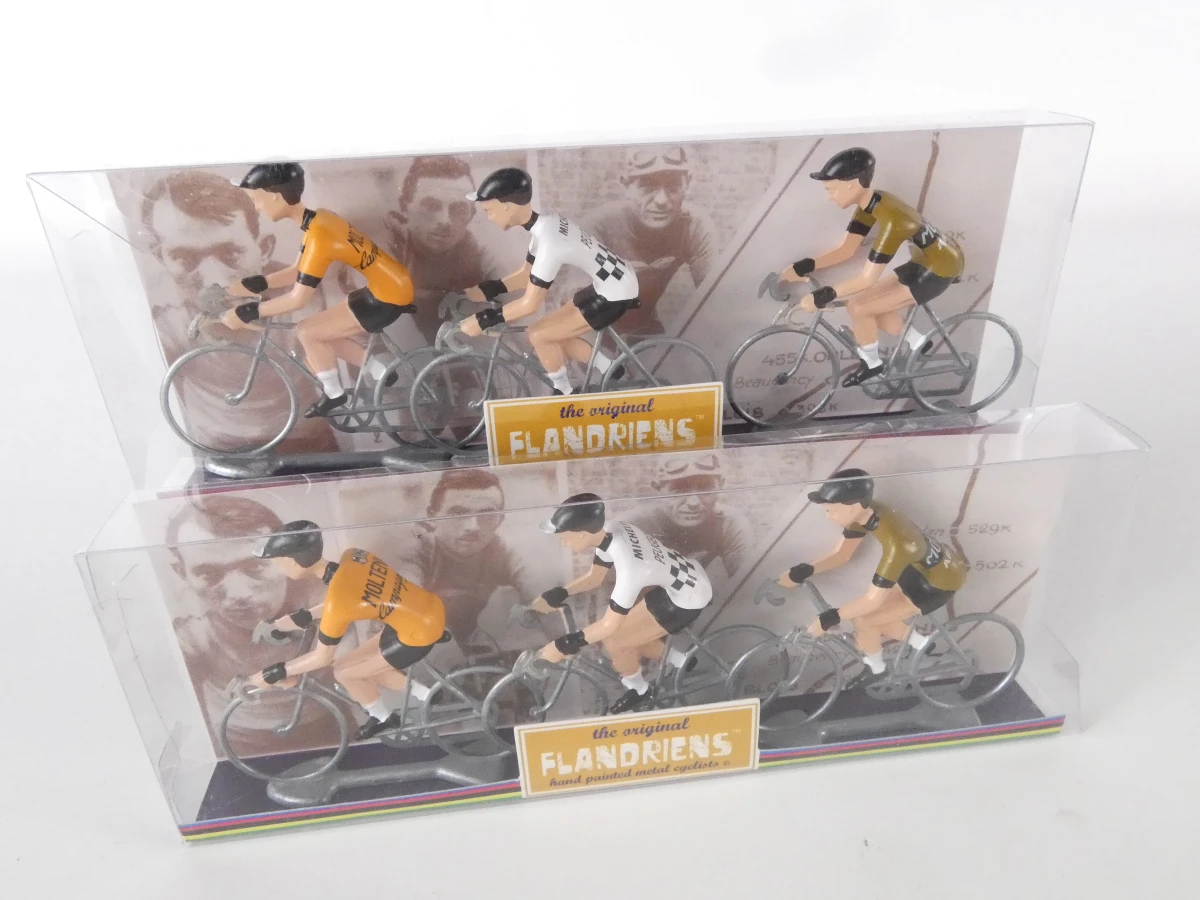 Set van metalen wielrenners Flandriens in displaybox - foto 8