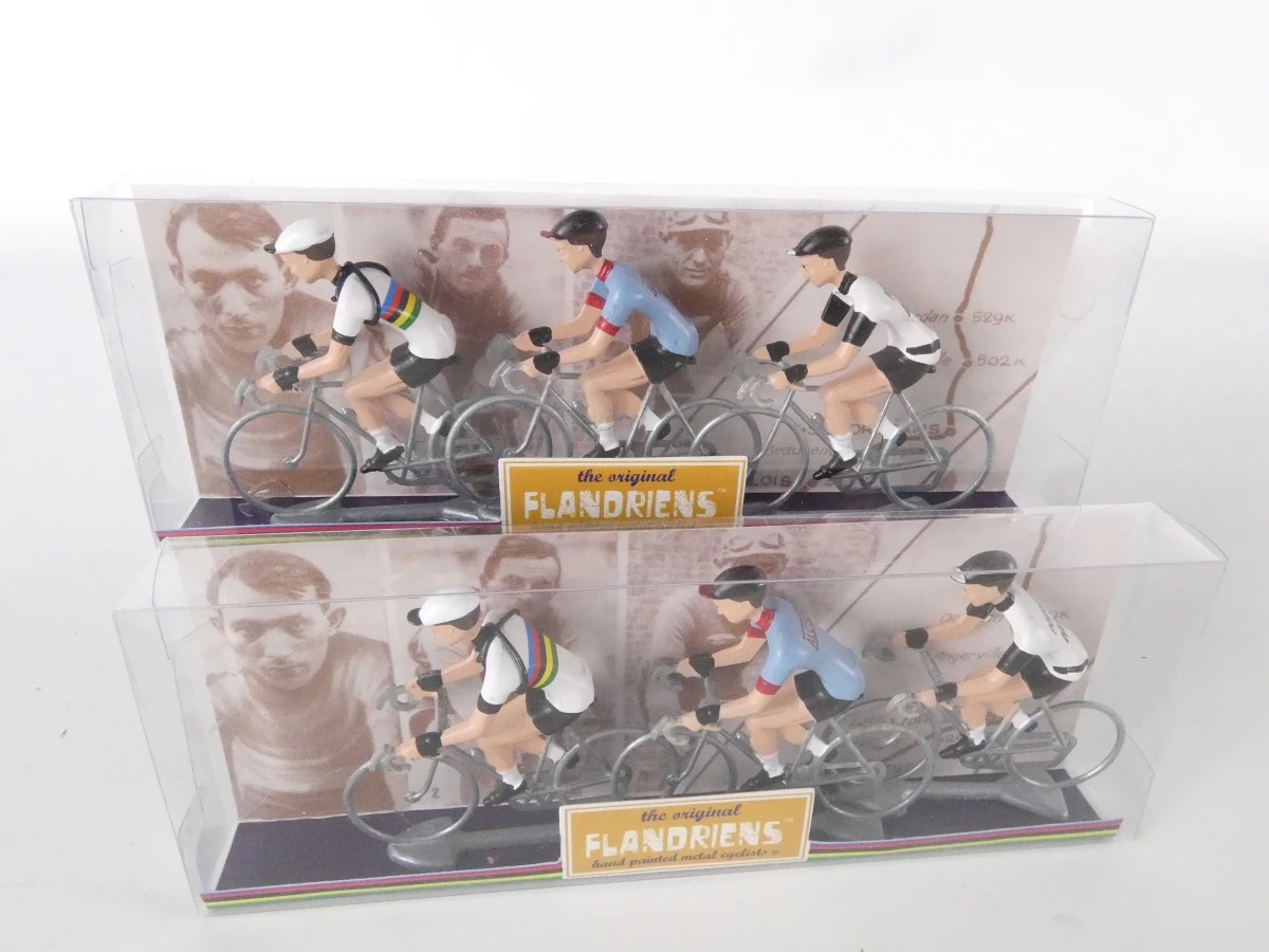 Set van metalen wielrenners Flandriens in displaybox - foto 10