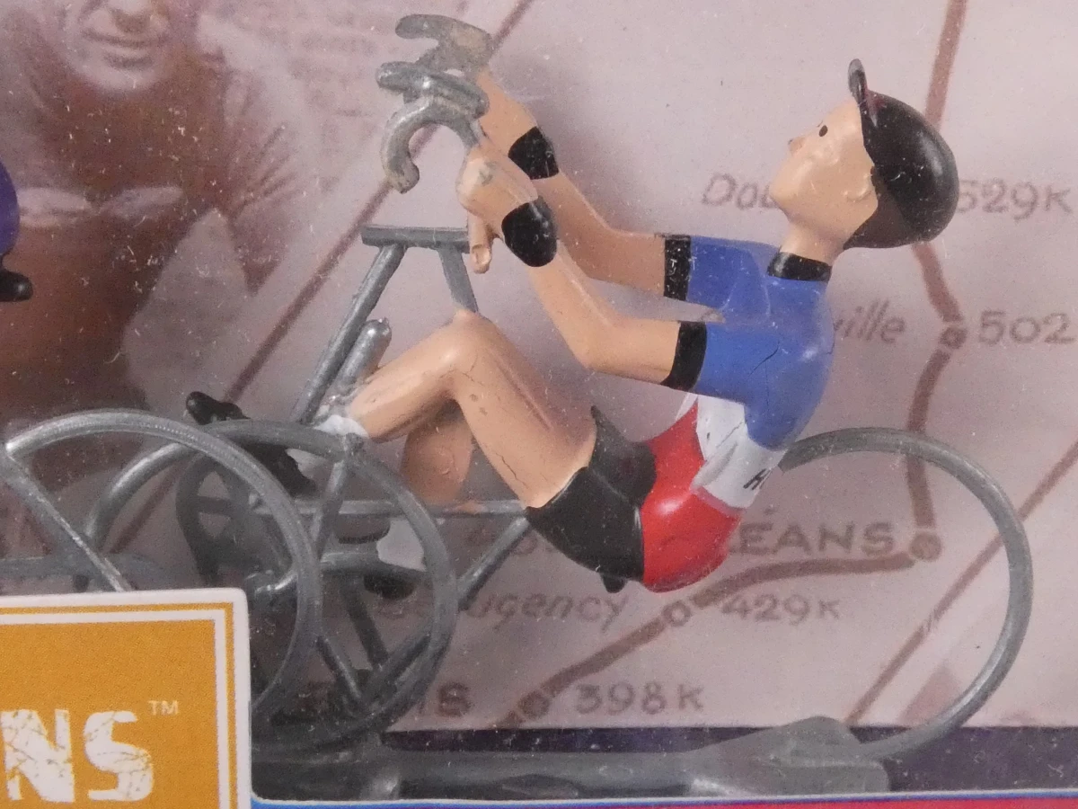 Set van metalen wielrenners Flandriens in displaybox - foto 12