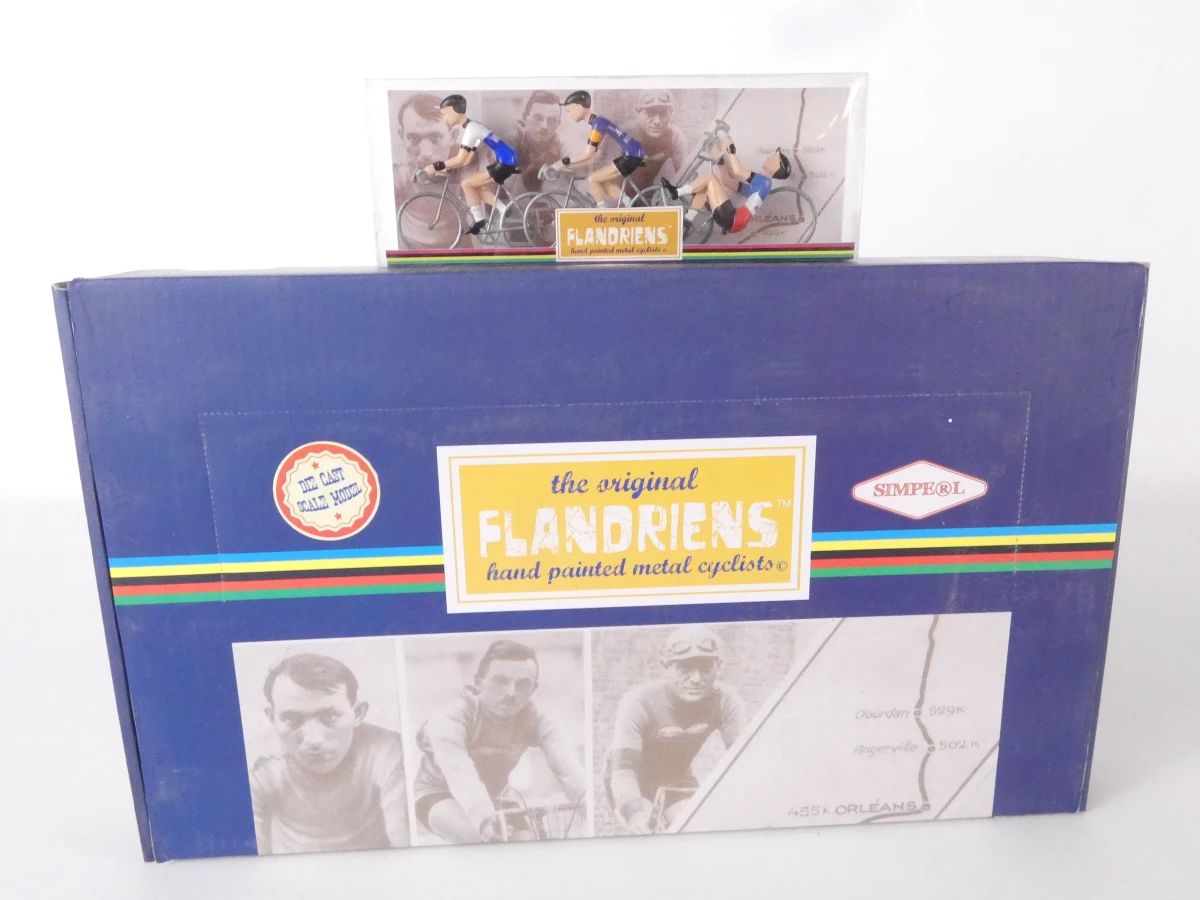 Set van metalen wielrenners Flandriens in displaybox - foto 14