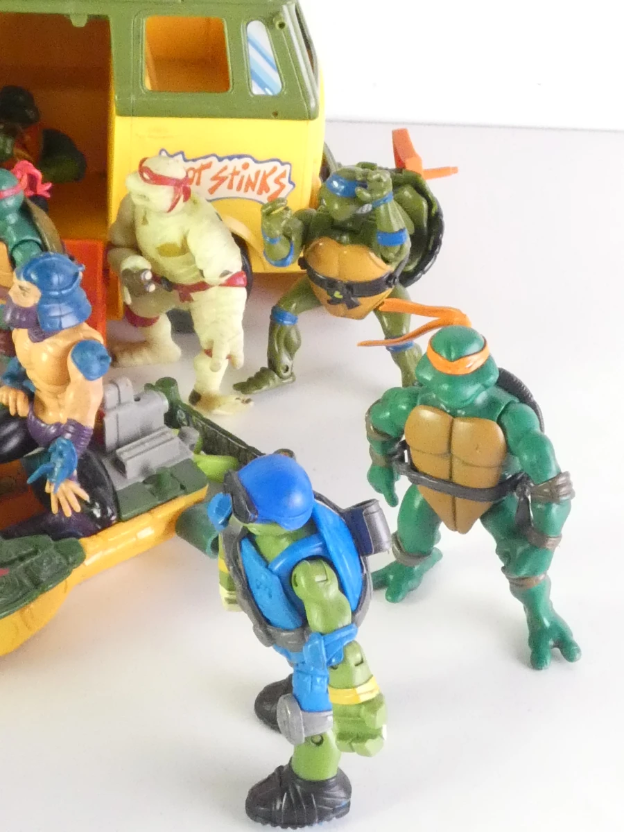 Teenage Mutant Ninja Turtles speelgoedset met bus en figuren - foto 6