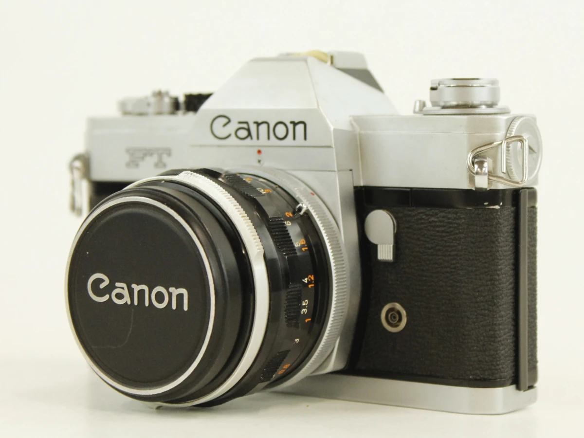 Canon FT QL + FL 50mm f/1.8 lens en lederen tas - foto 3