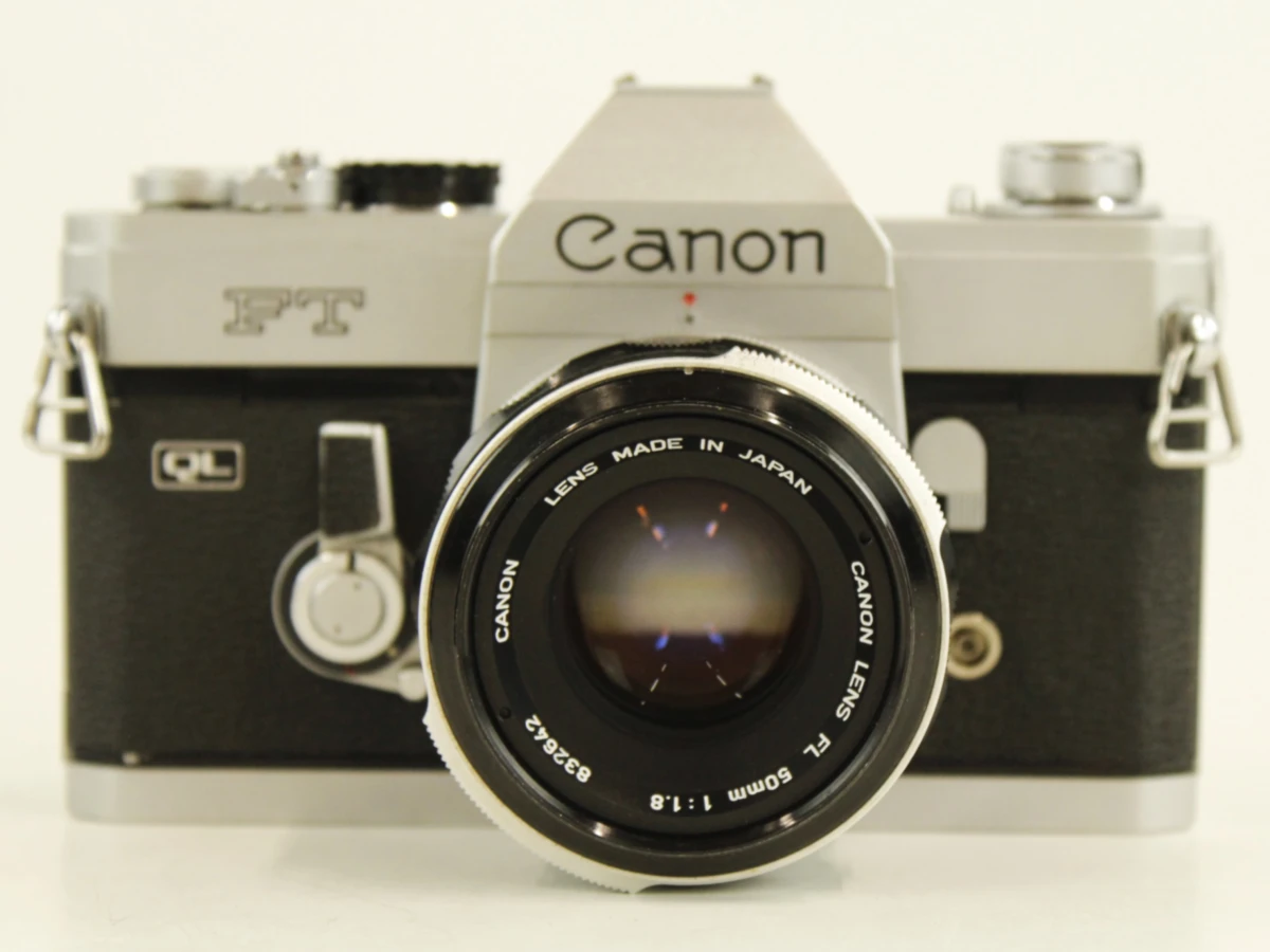 Canon FT QL + FL 50mm f/1.8 lens en lederen tas - foto 8