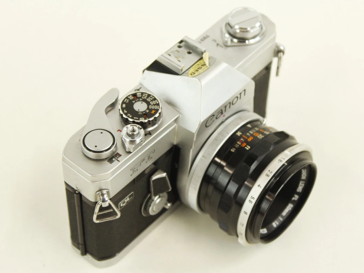 Canon FT QL + FL 50mm f/1.8 lens en lederen tas - foto 9