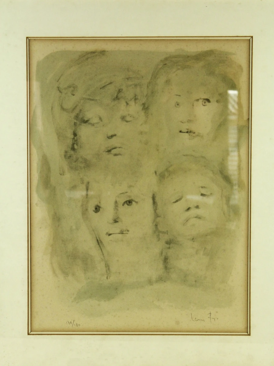 Leonor Fini (1907–1996) litho – Compositie met gezichten - foto 2