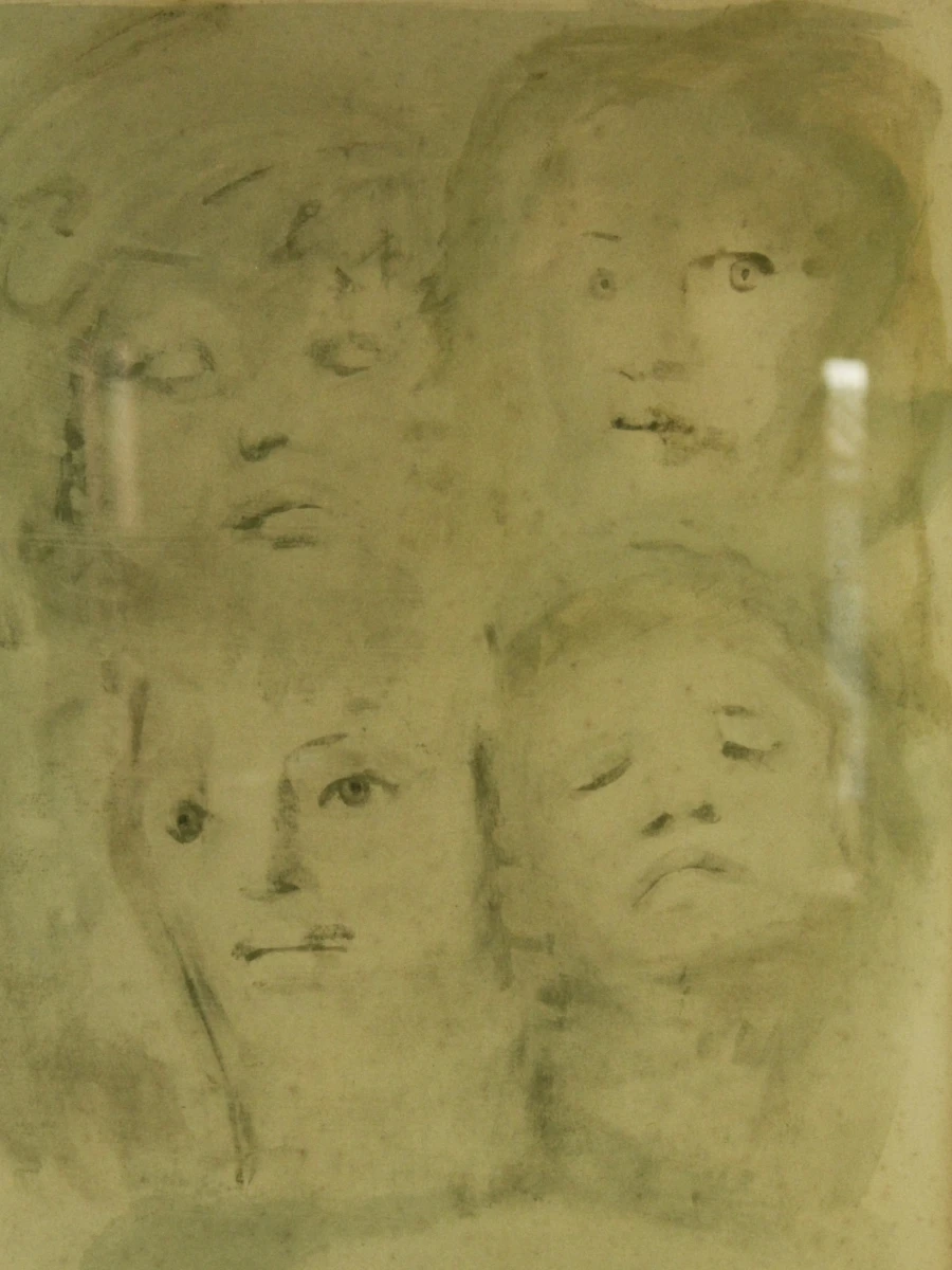 Leonor Fini (1907–1996) litho – Compositie met gezichten - foto 3