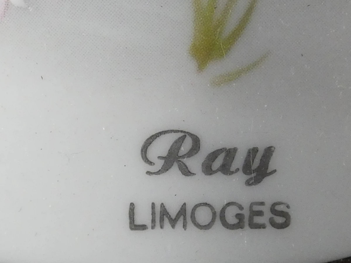 Set van 6 handgeschilderde Limoges porseleinen doosjes - foto 11