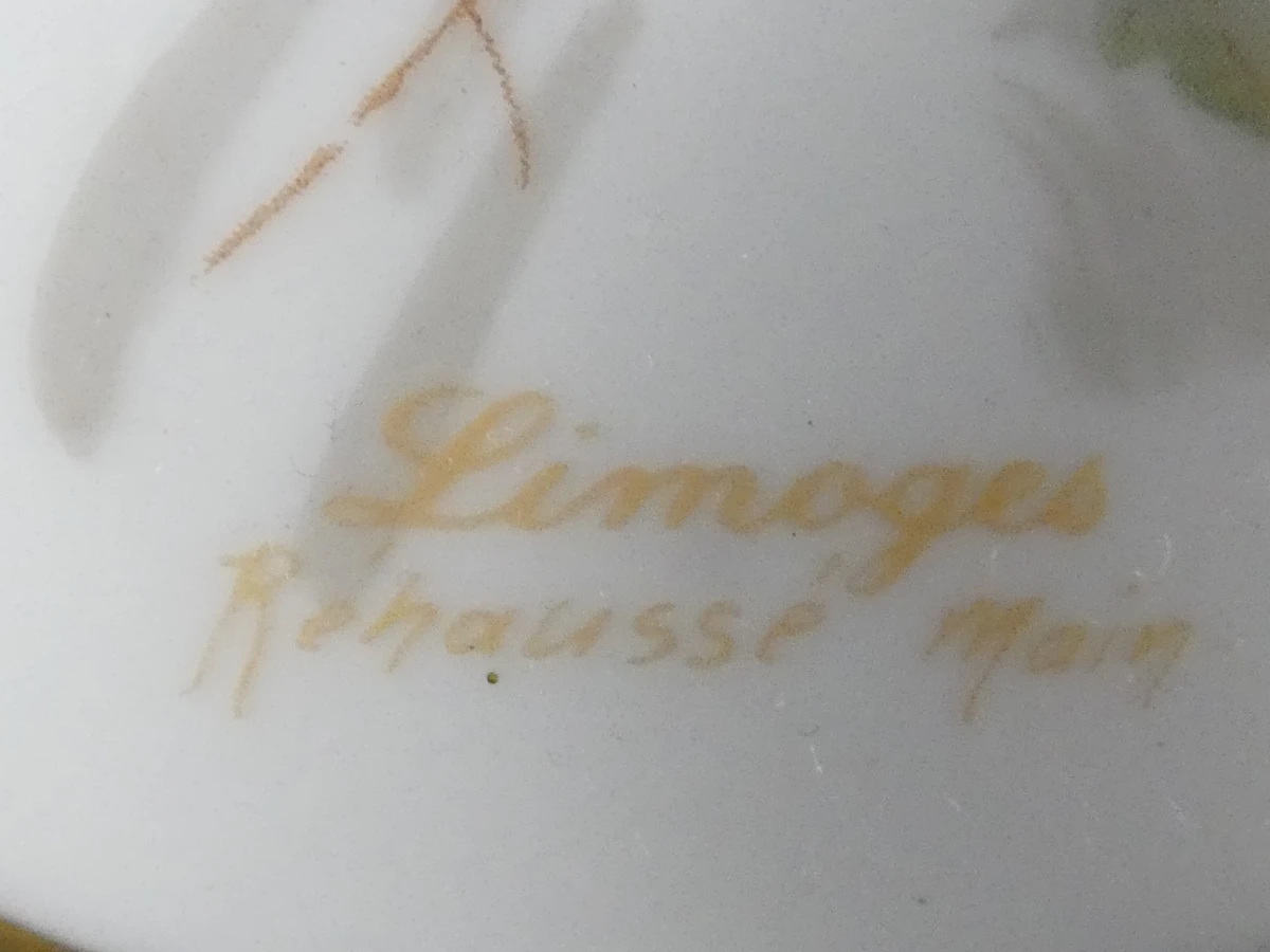 Set van 6 handgeschilderde Limoges porseleinen doosjes - foto 14