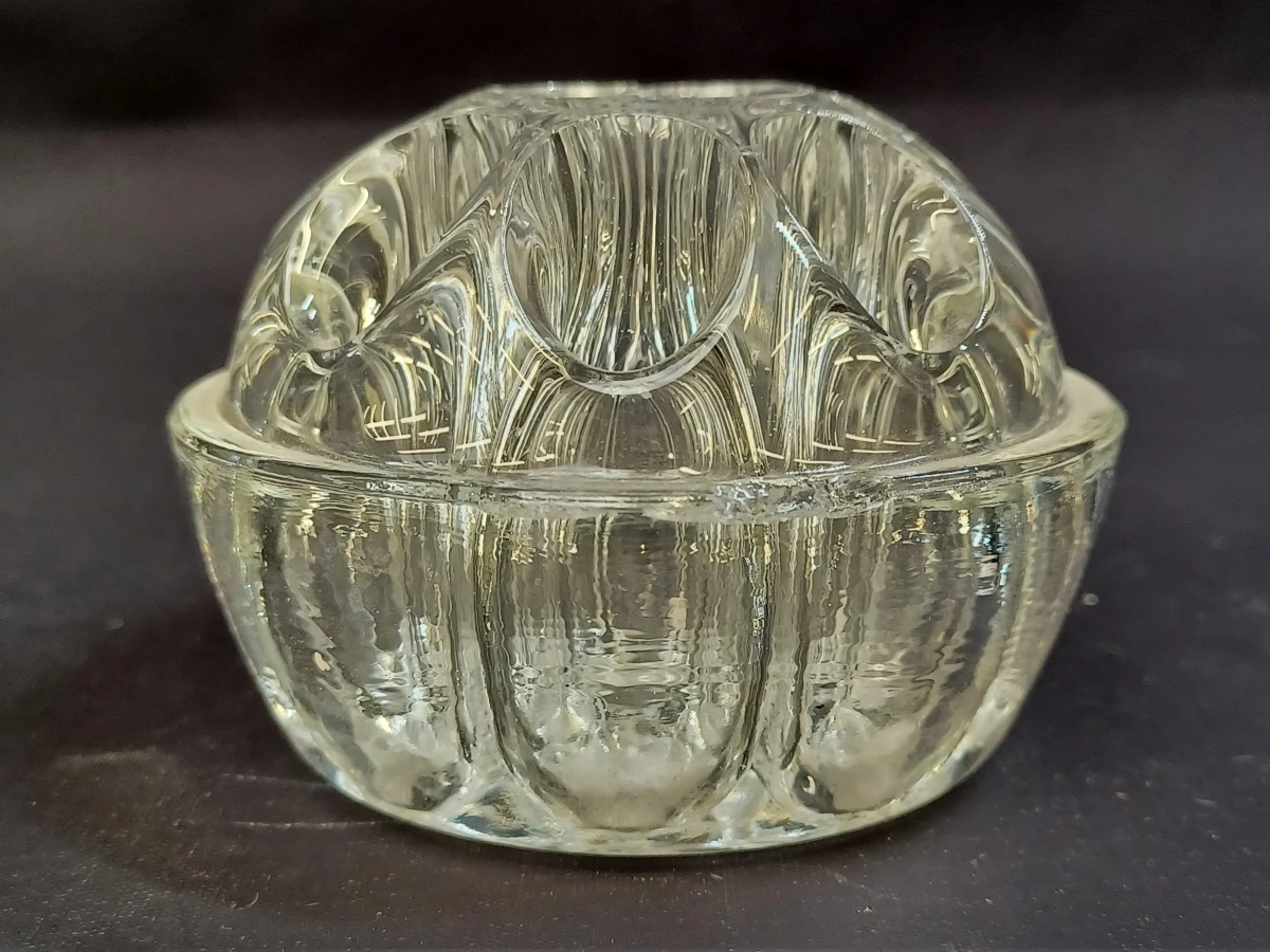 Complete serie van 3 vintage pique-fleurs van helder persglas - foto 4