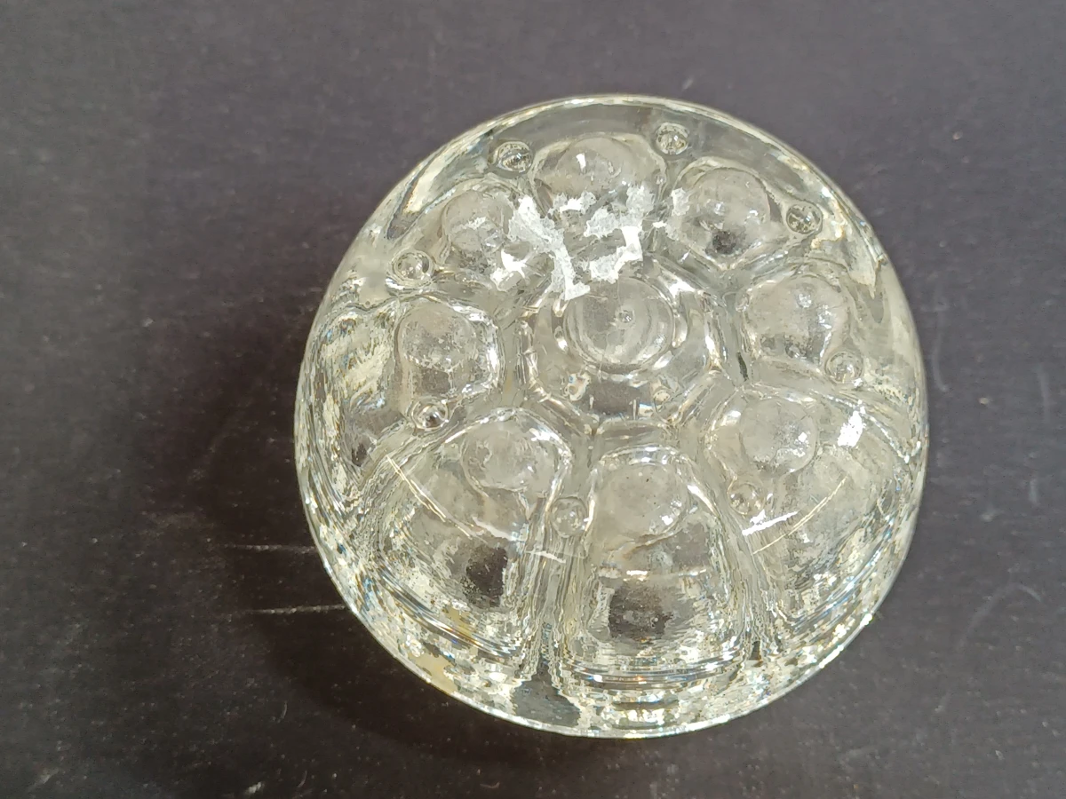 Complete serie van 3 vintage pique-fleurs van helder persglas - foto 5
