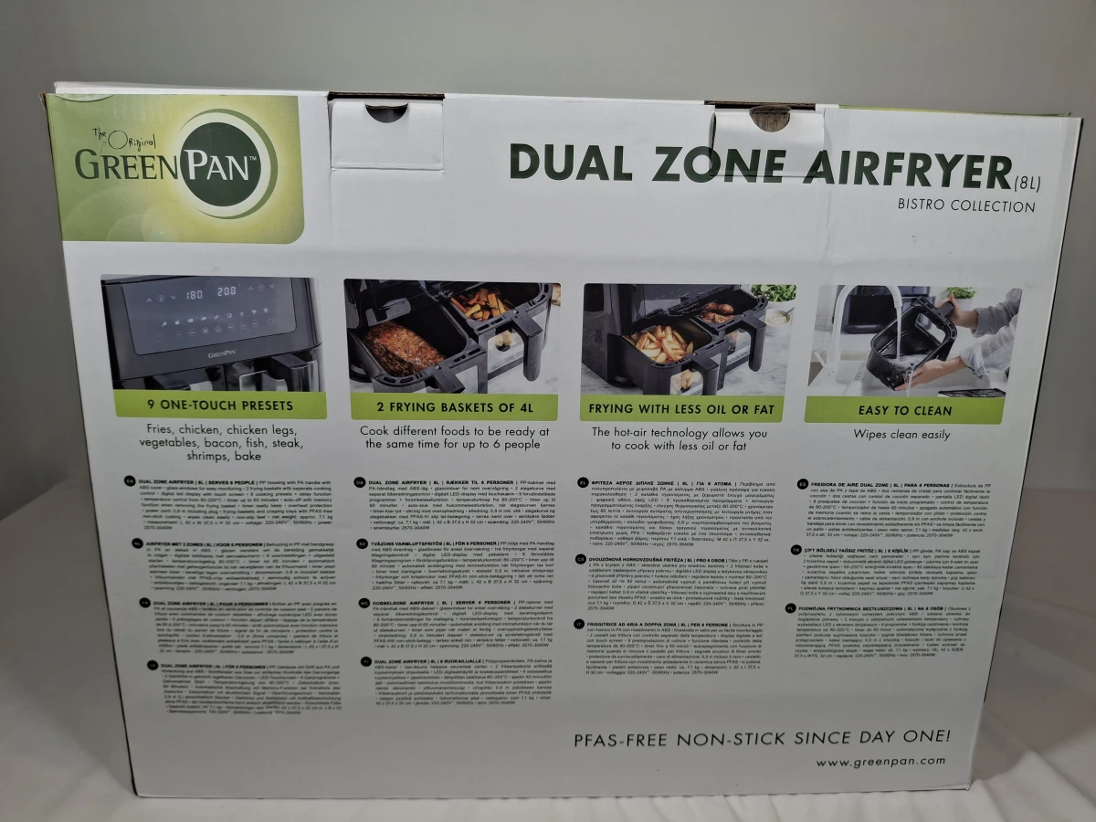 GreenPan Bistro Dual Zone Airfryer 8L - foto 9