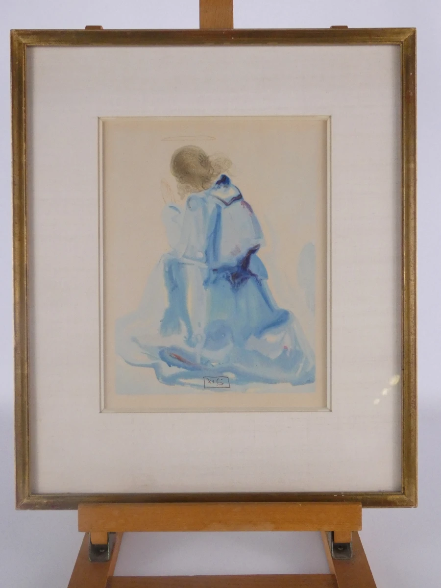 Set van 3 ingelijste houtsnedes -  Salvador Dalí – De Goddelijke Komedie - foto 2