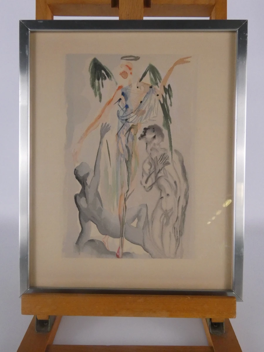 Set van 3 ingelijste houtsnedes -  Salvador Dalí – De Goddelijke Komedie - foto 16