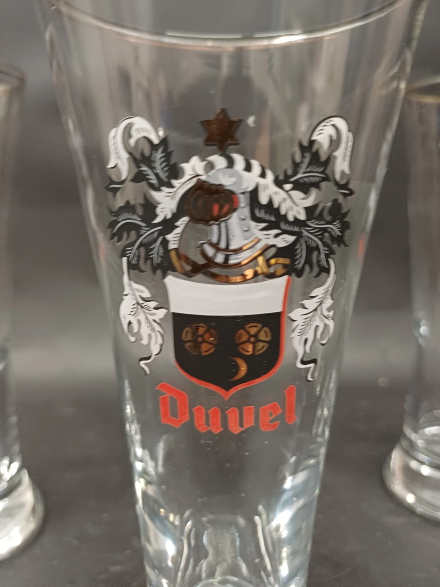 Set van 4 vintage Duvel fluitglazen - foto 2