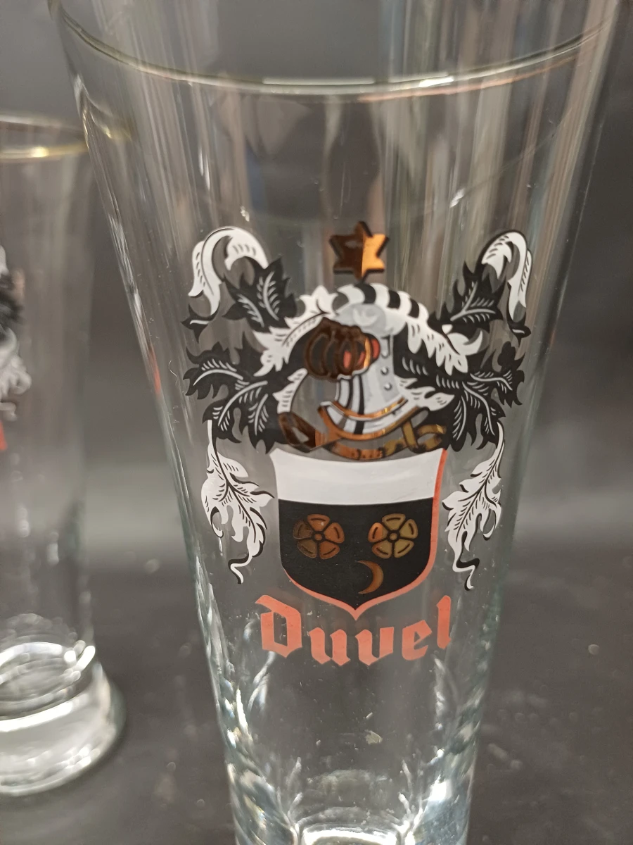 Set van 4 vintage Duvel fluitglazen - foto 3