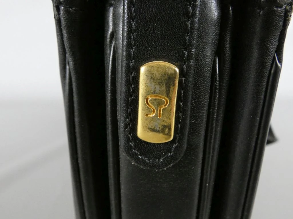 Longchamp zwarte schoudertas met goudkleurig logo - foto 7