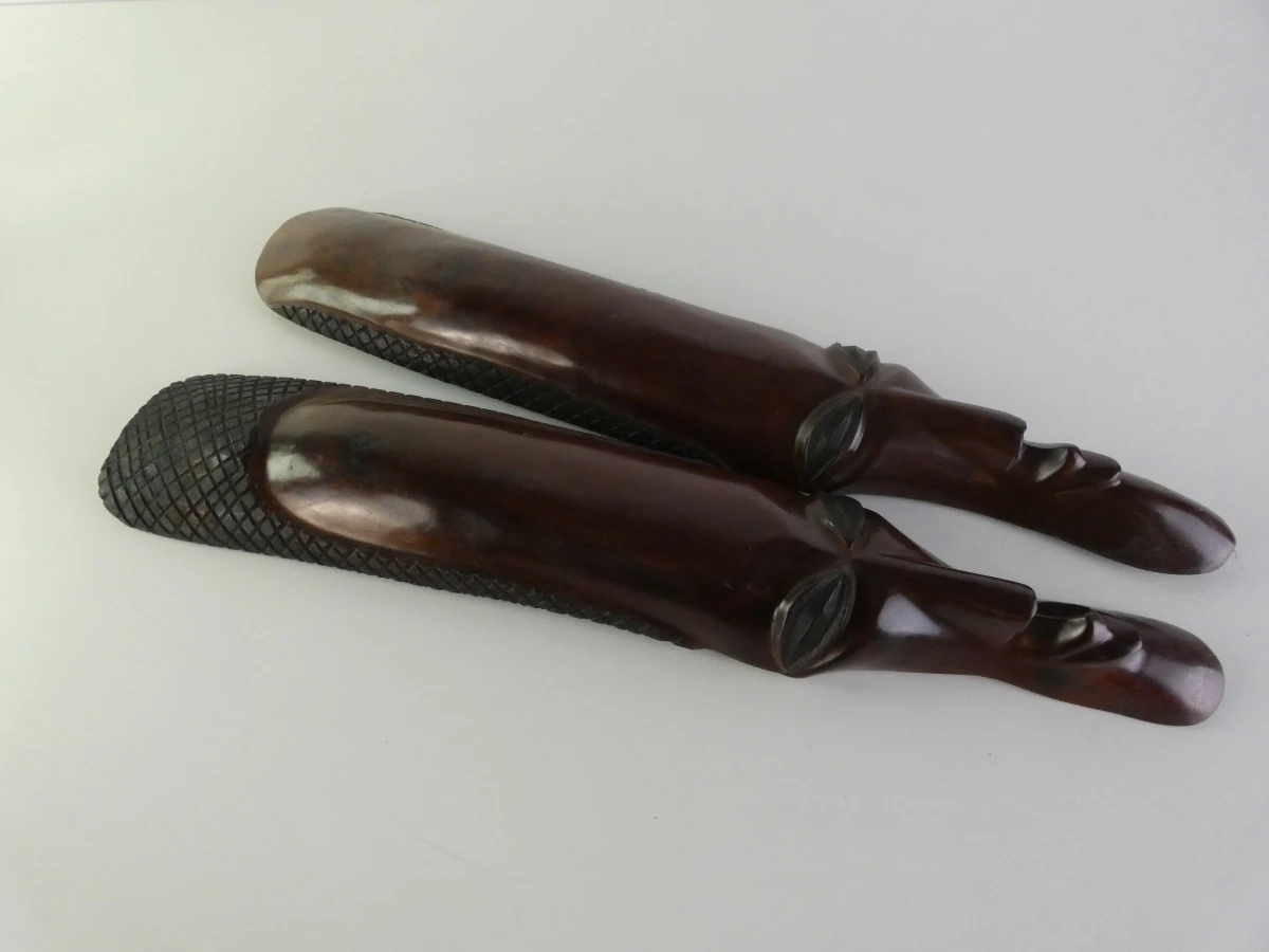 Set van 3 Afrikaanse houten beeldjes - foto 3