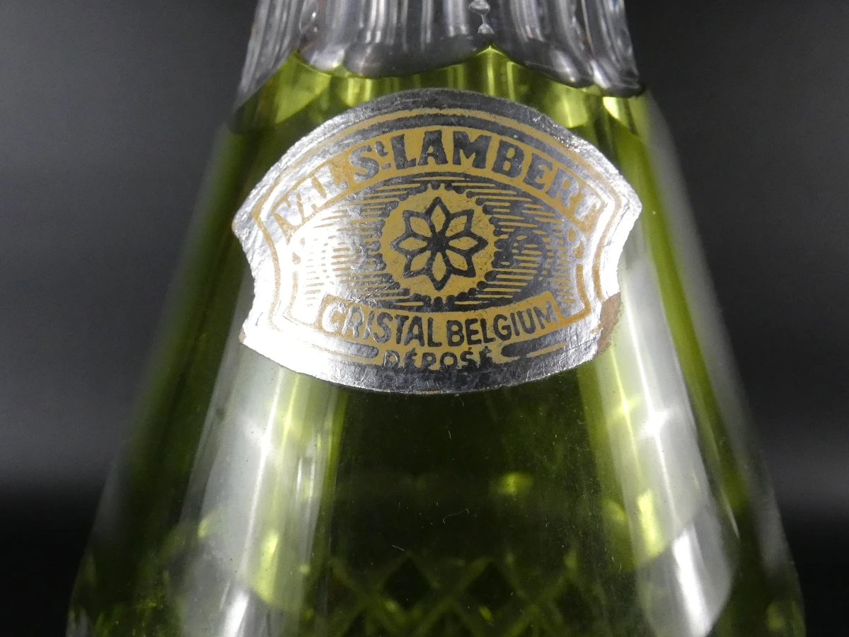Kristallen Karaf met Stop – Val Saint Lambert (Chartreuse Groen) - foto 4