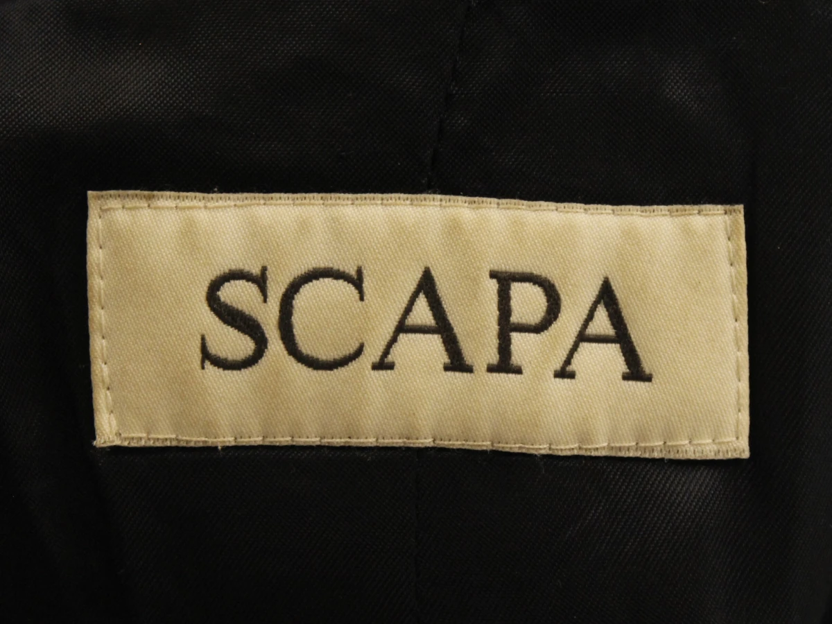 SCAPA - luxe wollen mantel in tijdloos lichtblauw ruitmotief - maat 46 - foto 7