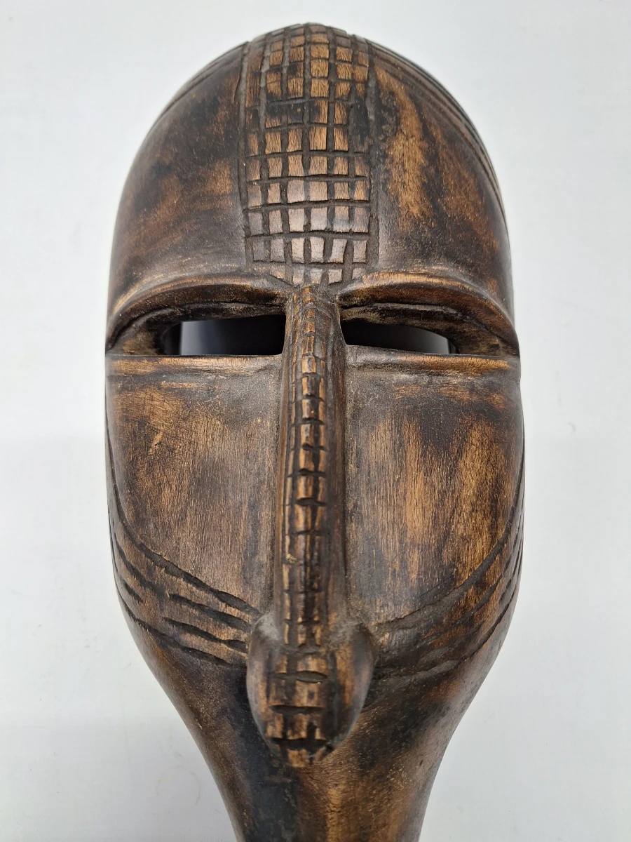 Afrikaans houten vogelmasker met dubbele snavel - foto 5