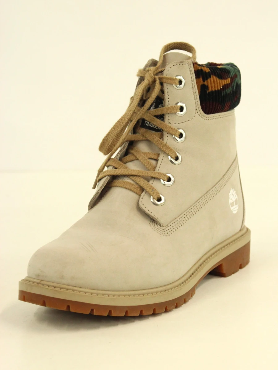 Timberland veterboots in beige met camouflage velours detail - maat 39 - foto 5
