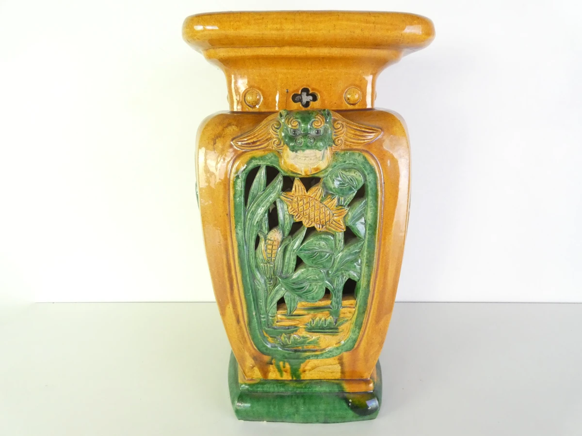 Decoratieve Aziatische keramische tuinkruk/bijzettafel - foto 5