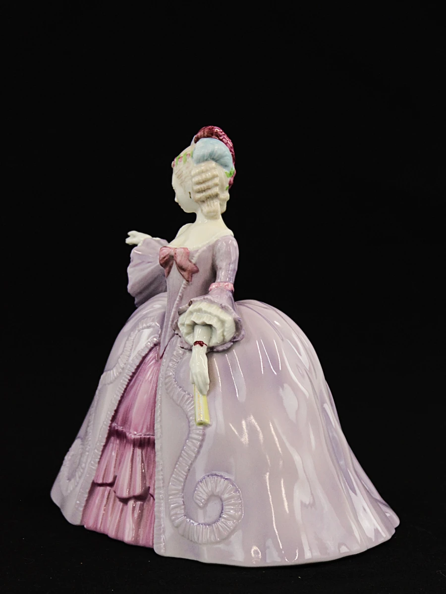 Franklin Porcelain  Marianne 'The Minuet  hand painted fine porcelain Museum of costume 1980 - foto 4
