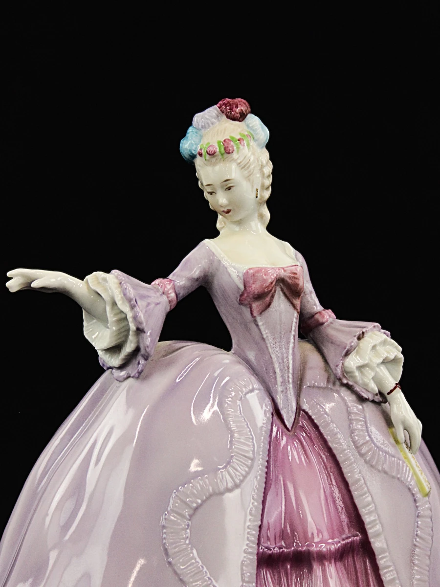 Franklin Porcelain  Marianne 'The Minuet  hand painted fine porcelain Museum of costume 1980 - foto 6