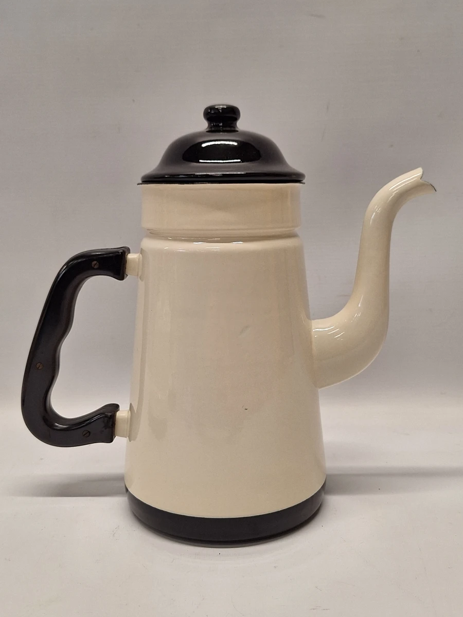 Retro Edy Super set met waterketel en koffiepot in crèmekleur en zwart - foto 12