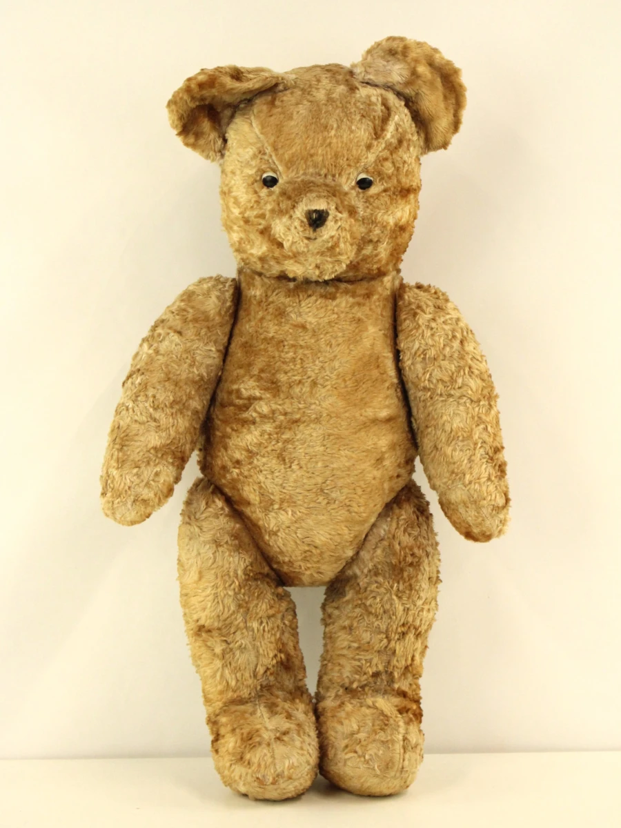 Knappe, vintage teddybeer uit 1963 - stro gevuld - 72 cm - foto 2