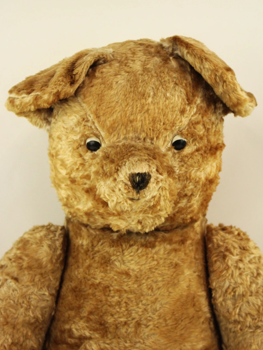 Knappe, vintage teddybeer uit 1963 - stro gevuld - 72 cm - foto 3