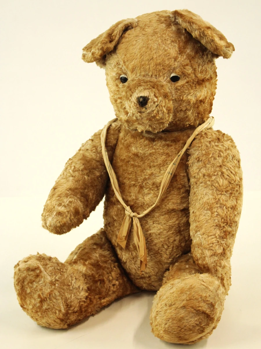 Knappe, vintage teddybeer uit 1963 - stro gevuld - 72 cm - foto 7