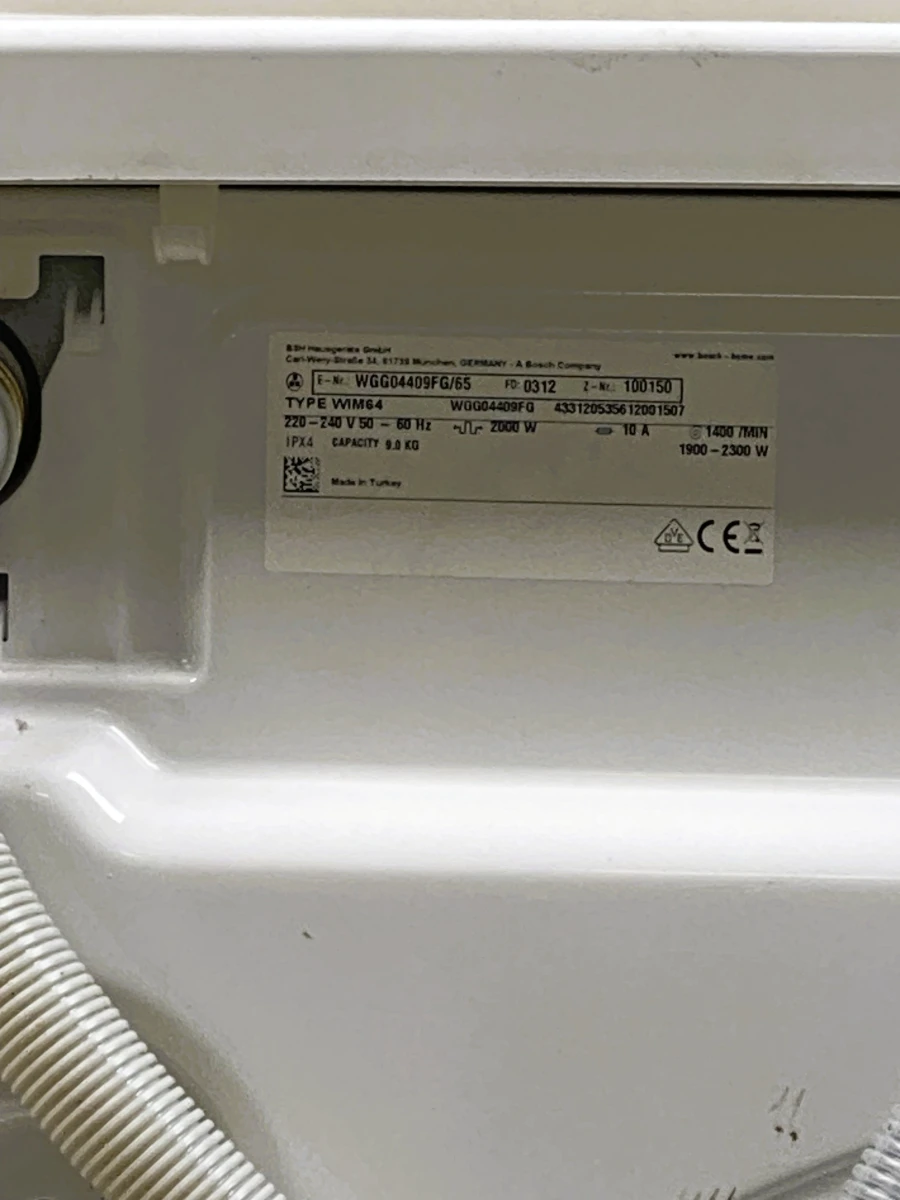 Wasmachine - BOSCH- type: WG04409FG/65 - foto 10