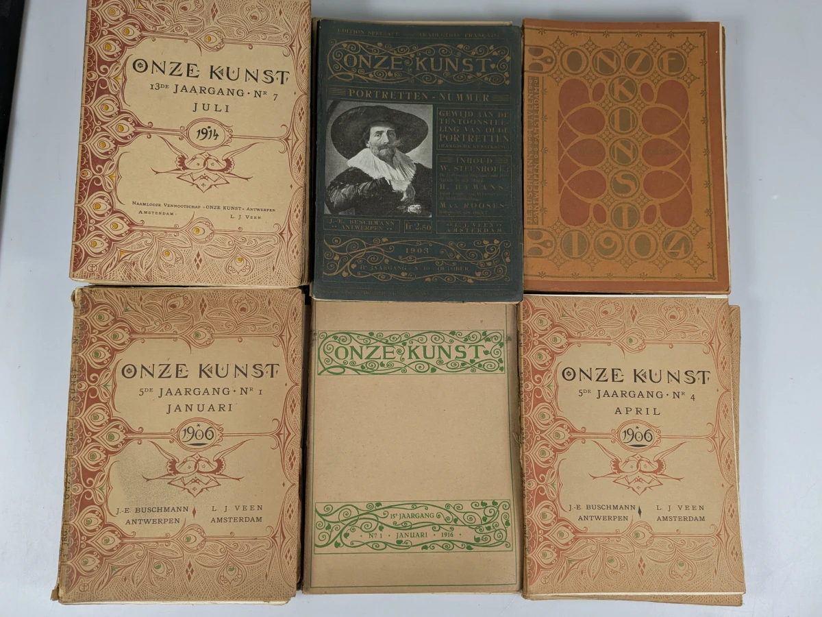 Lot van historische uitgaven van het kunsttijdschrift “Onze Kunst” - foto 2