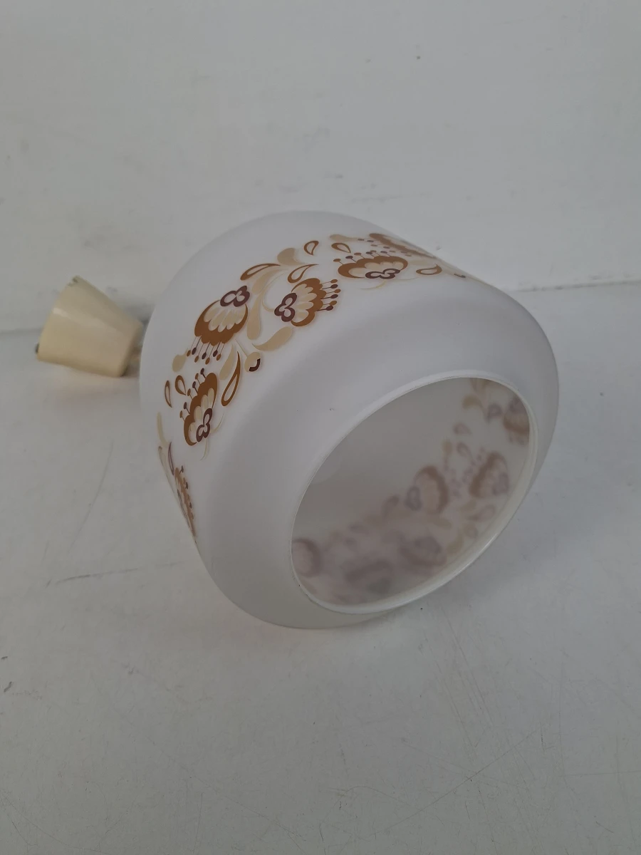 Prachtige Jaren '70 Vintage Opaline Hanglamp – Sfeervolle Space Age Retro Blikvanger! - foto 3