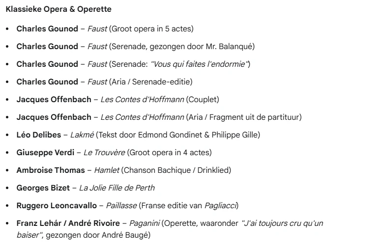 partij antieke bladmuziek Klassieke opera, operette & Franse chansons (ca. 1900-1940) - foto 8