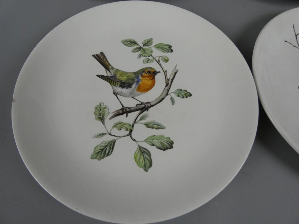 6 kleine Villeroy & Boch borden vogels - foto 7