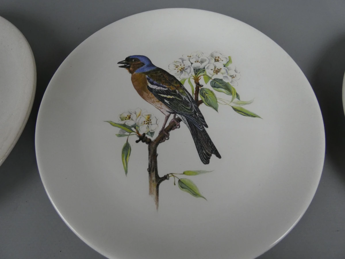 6 kleine Villeroy & Boch borden vogels - foto 3